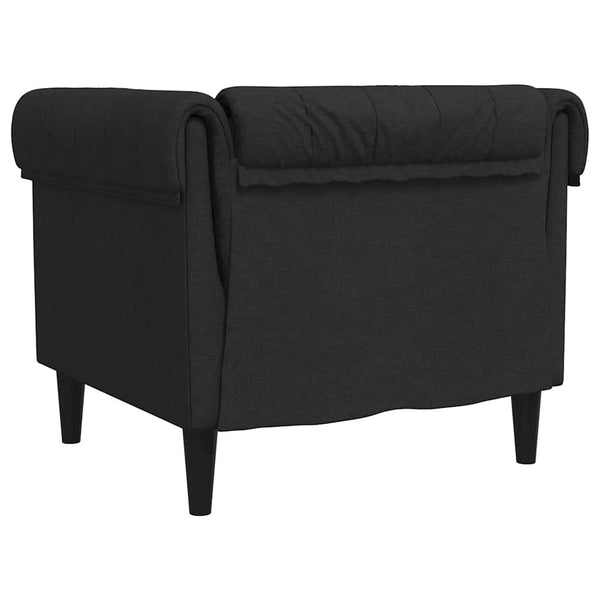 vidaXL Chesterfield Armchair Black Fabric