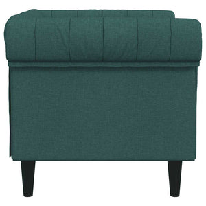 vidaXL Fauteuil Chesterfield Vert foncé Tissu