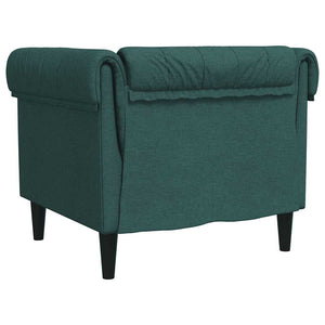 vidaXL Fauteuil Chesterfield Vert foncé Tissu
