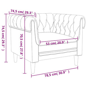 vidaXL Fauteuil Chesterfield Vert foncé Tissu