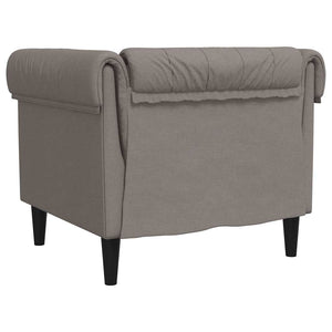 Chesterfield Sessel Taupe Stoff