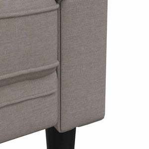 Chesterfield Sessel Taupe Stoff