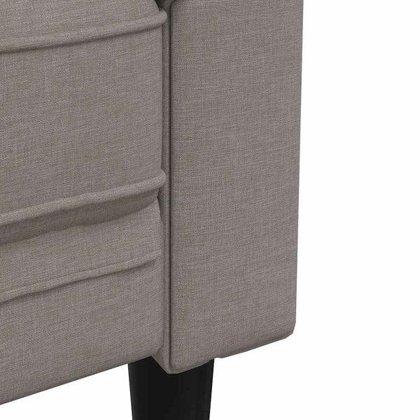 Chesterfield Sessel Taupe Stoff