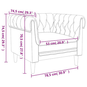 Chesterfield Sessel Leinen
