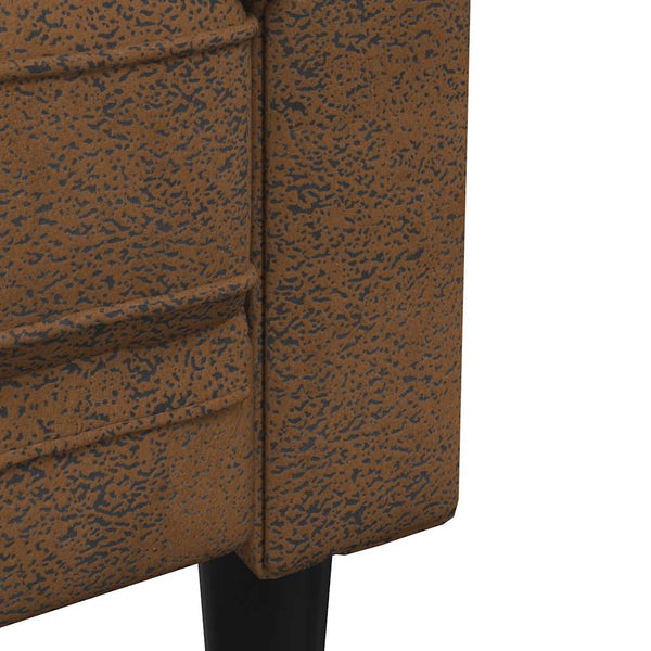 vidaXL Chesterfield Armchair Brown Fabric