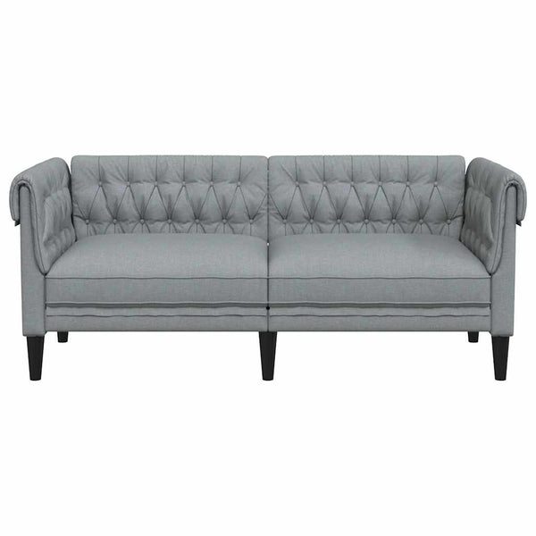 Chesterfield Sofa 2-Sitzer Hellgrau