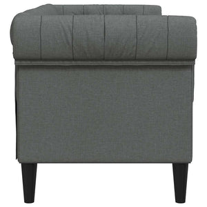 Chesterfield Sofa 2-Sitzer Dunkelgrau