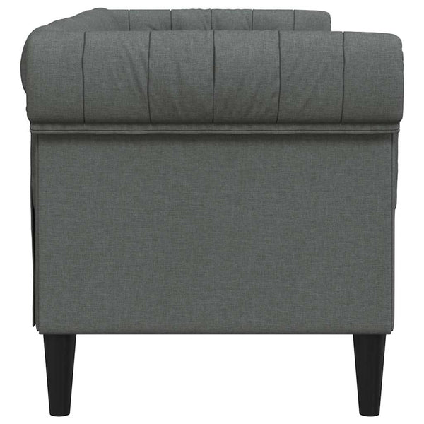 Chesterfield Sofa 2-Sitzer Dunkelgrau