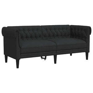 Chesterfield Sofa 2-Sitzer Schwarz