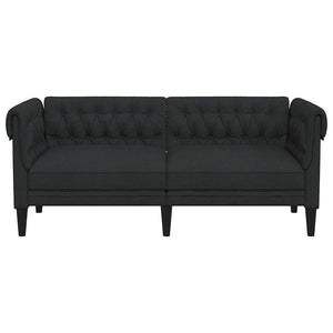 Chesterfield Sofa 2-Sitzer Schwarz