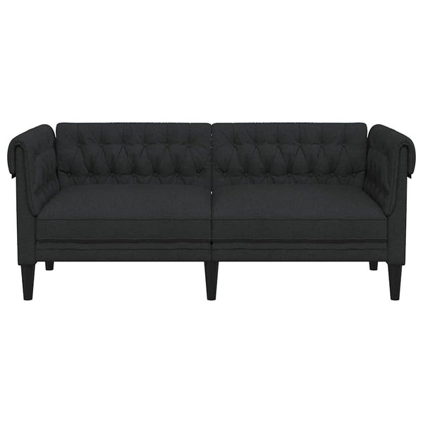 Chesterfield Sofa 2-Sitzer Schwarz