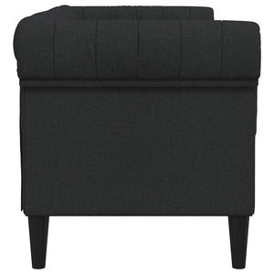 Chesterfield Sofa 2-Sitzer Schwarz
