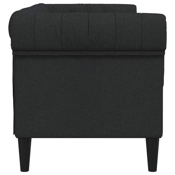 Chesterfield Sofa 2-Sitzer Schwarz