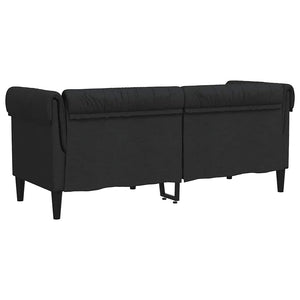 Chesterfield Sofa 2-Sitzer Schwarz