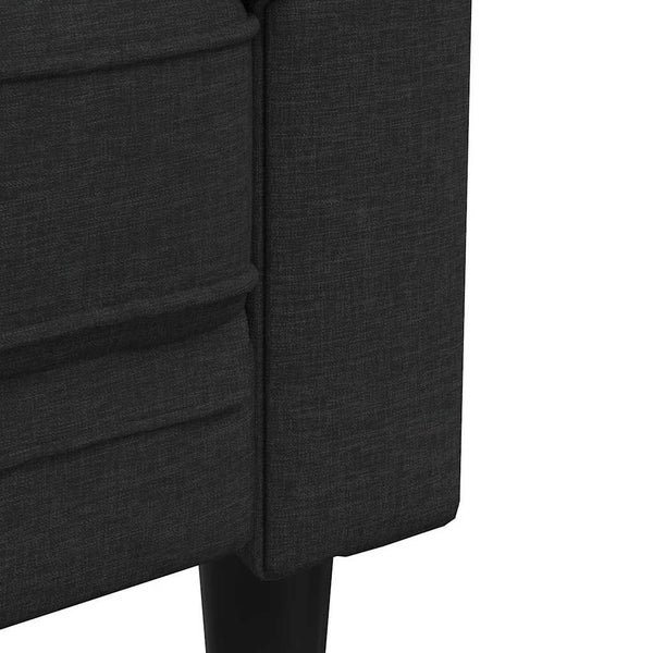 Chesterfield Sofa 2-Sitzer Schwarz