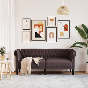 Chesterfield Sofa 2-Sitzer Dunkelbraun