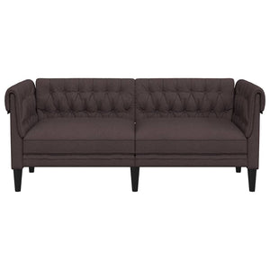 Chesterfield Sofa 2-Sitzer Dunkelbraun