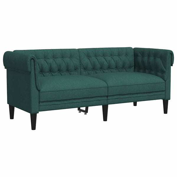 Chesterfield Sofa 2-Sitzer Dunkelgrün