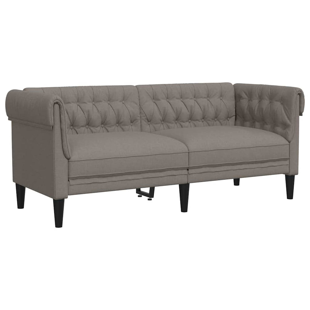 Chesterfield Sofa 2-Sitzer Taupe