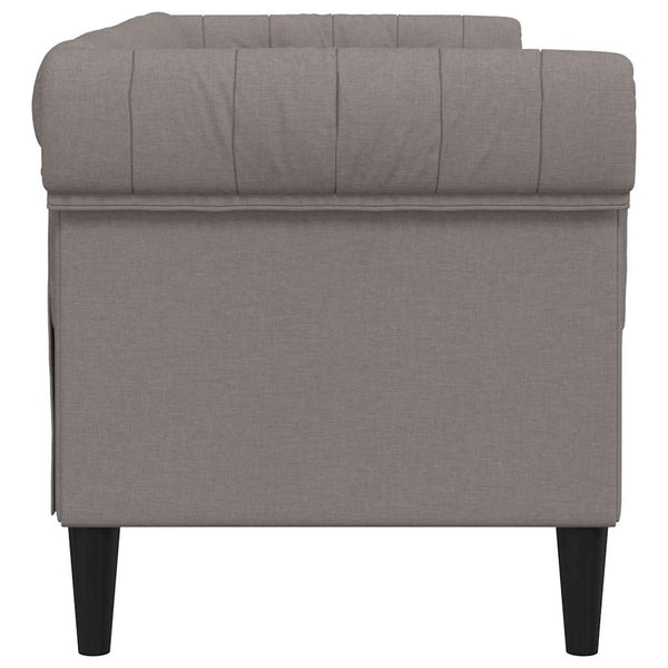 vidaXL Chesterfield 2-Seater Sofa Taupe Fabric