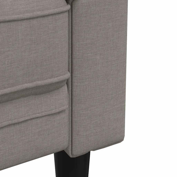 vidaXL Chesterfield 2-Seater Sofa Taupe Fabric