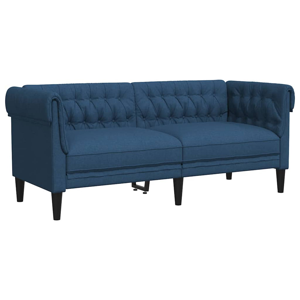 Blaues Chesterfield Sofa 2-Sitzer