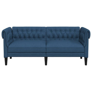 Blaues Chesterfield Sofa 2-Sitzer