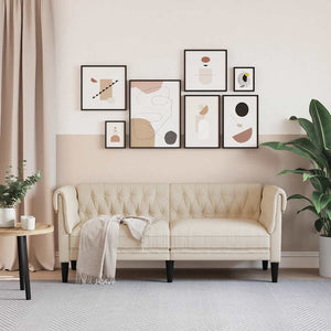 Chesterfield Leinen 2-Sitzer Sofa