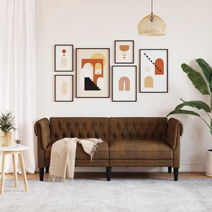 Chesterfield Sofa 2-Sitzer Braun