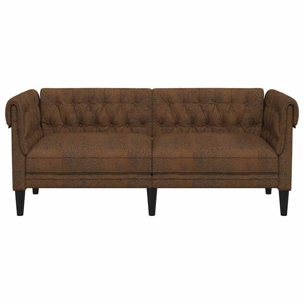 Chesterfield Sofa 2-Sitzer Braun