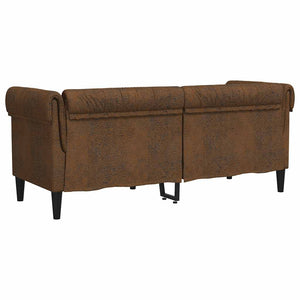 Chesterfield Sofa 2-Sitzer Braun