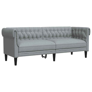 Chesterfield Sofa 3-Sitzer Hellgrau