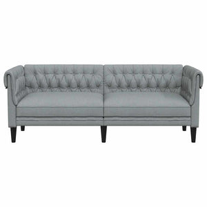 Chesterfield Sofa 3-Sitzer Hellgrau