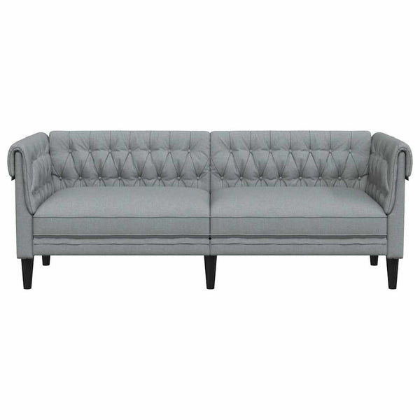 Chesterfield Sofa 3-Sitzer Hellgrau