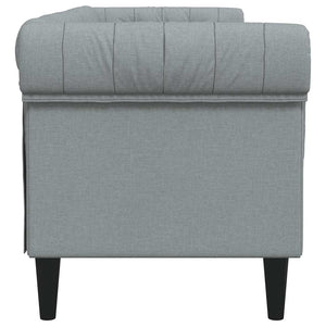 Chesterfield Sofa 3-Sitzer Hellgrau