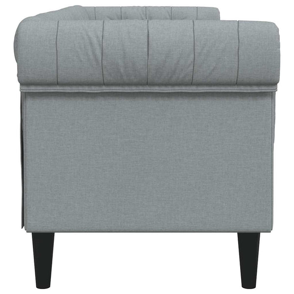 Chesterfield Sofa 3-Sitzer Hellgrau