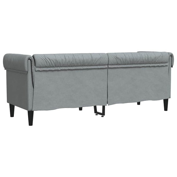 Chesterfield Sofa 3-Sitzer Hellgrau