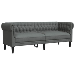 Chesterfield Sofa 3-Sitzer Dunkelgrau