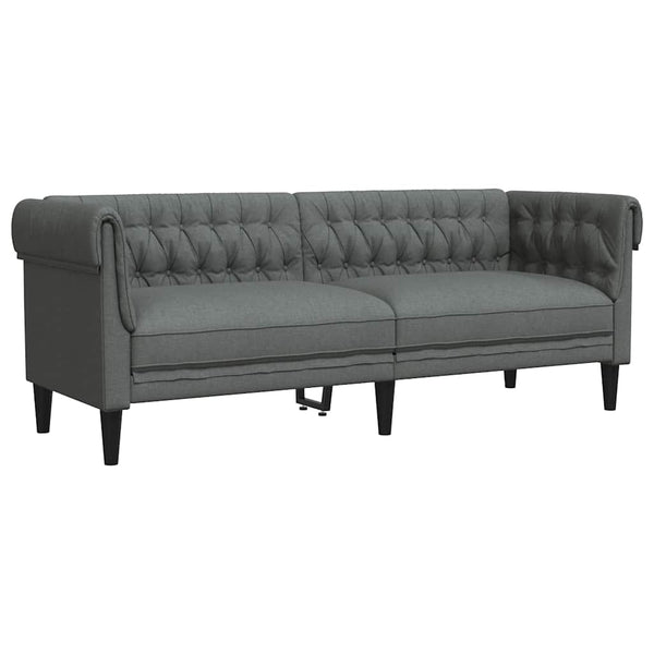 Chesterfield Sofa 3-Sitzer Dunkelgrau