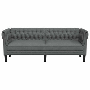 Chesterfield Sofa 3-Sitzer Dunkelgrau
