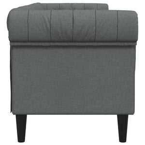 Chesterfield Sofa 3-Sitzer Dunkelgrau