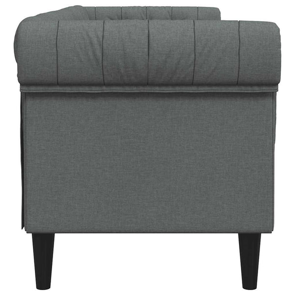 Chesterfield Sofa 3-Sitzer Dunkelgrau