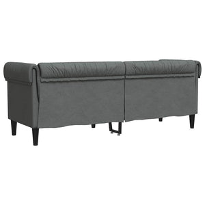 Chesterfield Sofa 3-Sitzer Dunkelgrau
