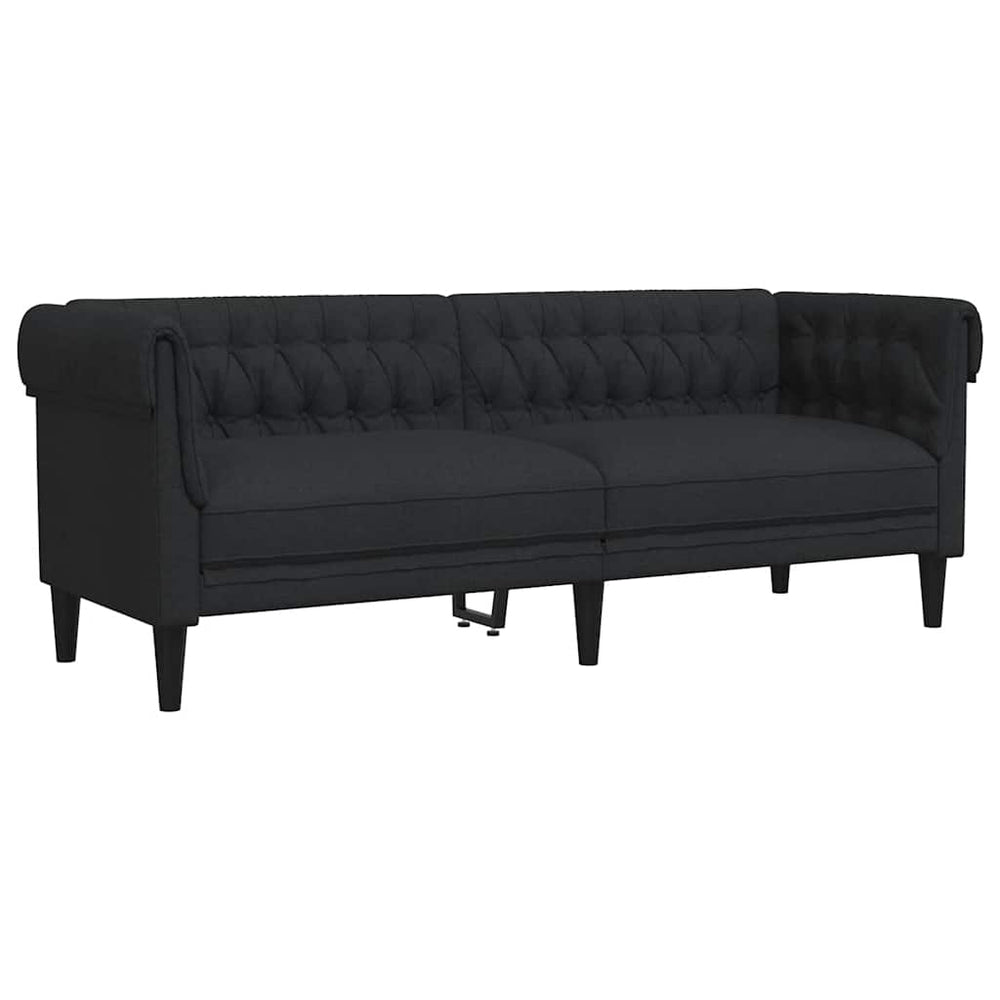 Chesterfield Sofa 3-Sitzer Schwarz