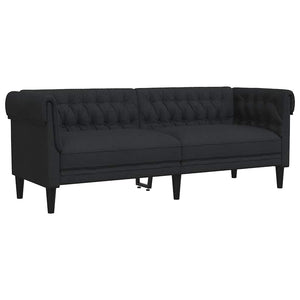 Chesterfield Sofa 3-Sitzer Schwarz