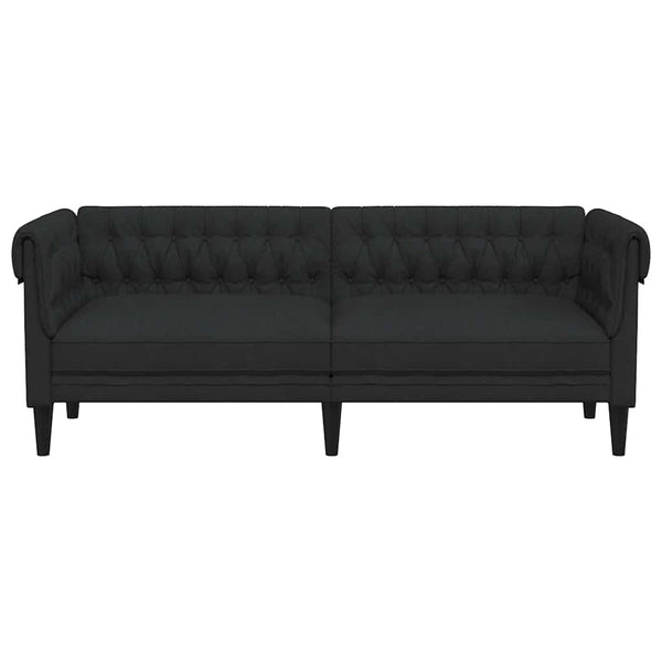 Chesterfield Sofa 3-Sitzer Schwarz