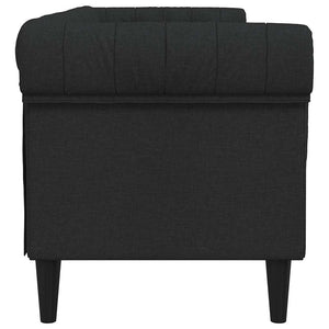 Chesterfield Sofa 3-Sitzer Schwarz