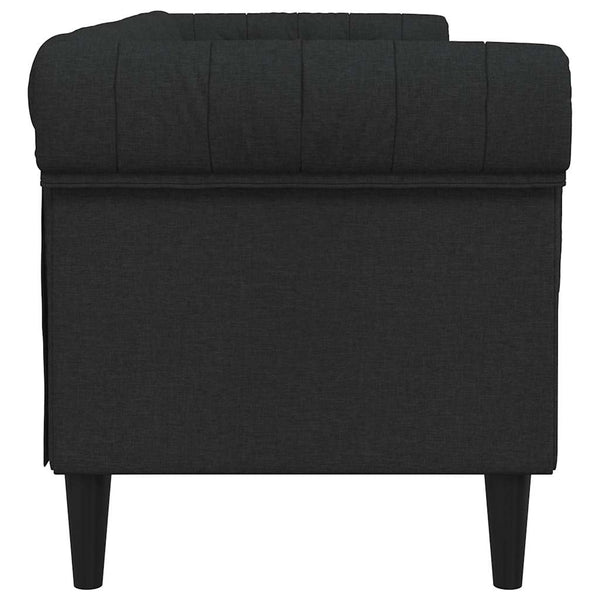 Chesterfield Sofa 3-Sitzer Schwarz
