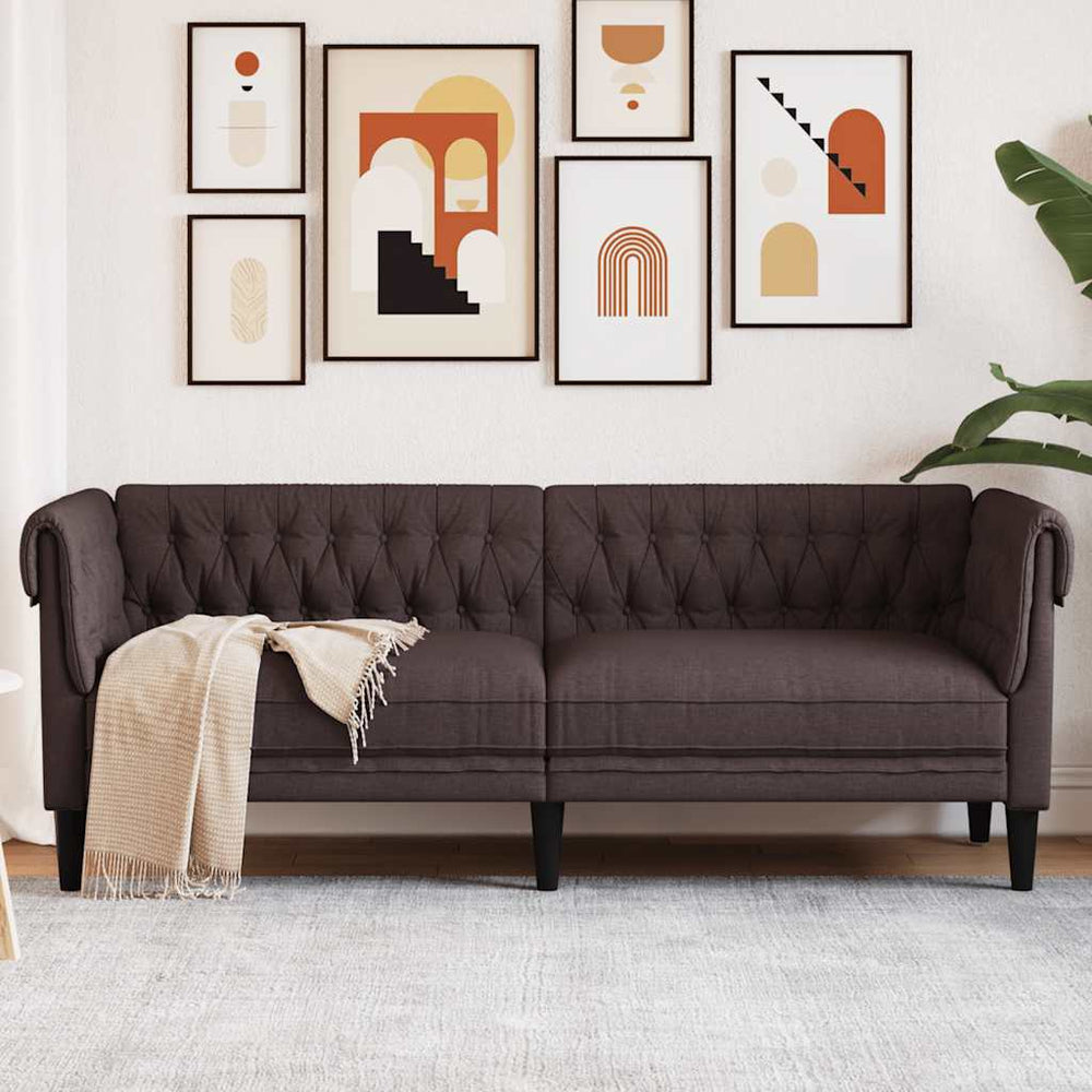 Chesterfield Sofa 3-Sitzer Dunkelbraun