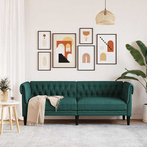Chesterfield Sofa 3-Sitzer Dunkelgrün